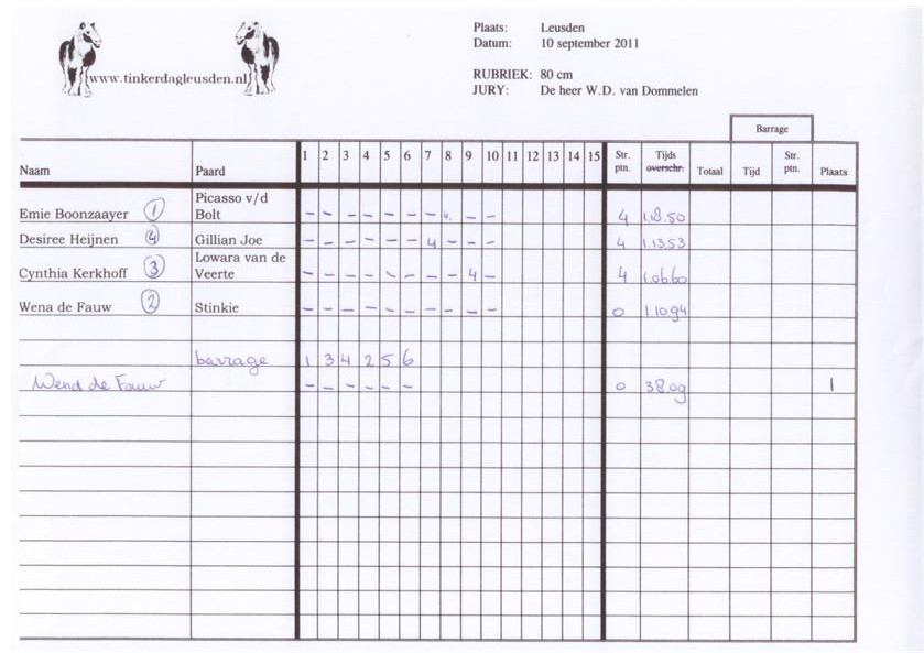 zaterdag springen 80 cm